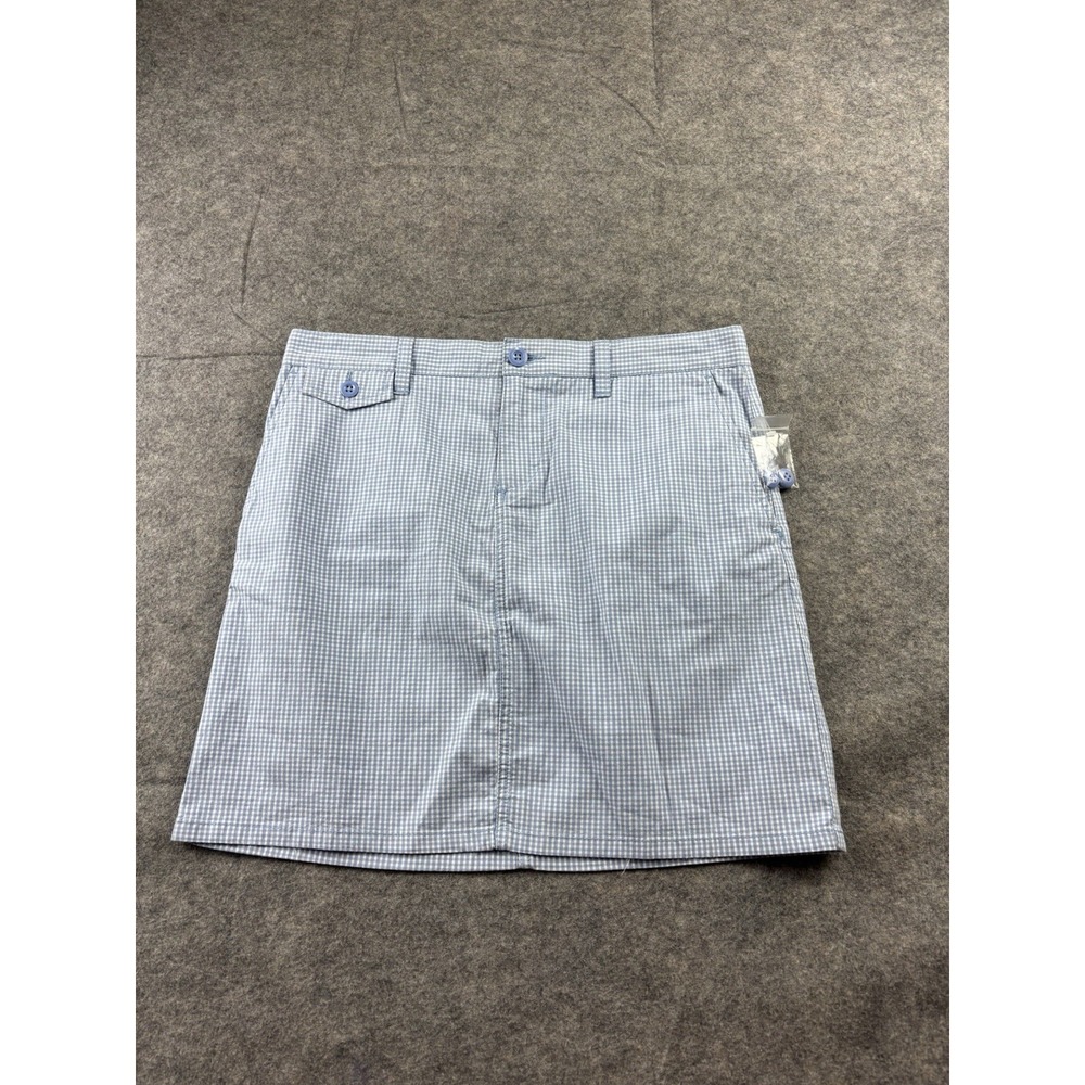 Polo Jean Company Ralph Lauren Blue Checkered Gingham Golf Mini Skirt Women's 6